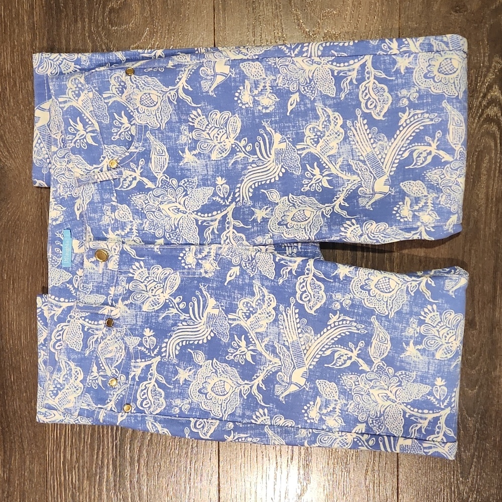 ❤️ J. MCLAUGHLIN LEXI SKINNY JEANS IN FLORAL PEACOCK MINI BUENA VISTA PRINT, 2